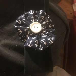 Navy blue anchor headband